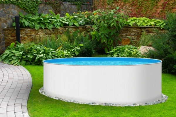 Azuro 240 - 2,4 x 0,9 m, BLU / BIANCO con skimfilter 2000, senza fori