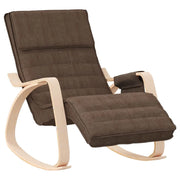 Sedia a Dondolo Marrone Scuro in Tessuto CFW4330951