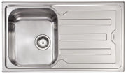 Lavello CRISTAL 86X50 1 vasca destra + gocciolatoio ACCIAIO INOX 010013.D1.01.2018