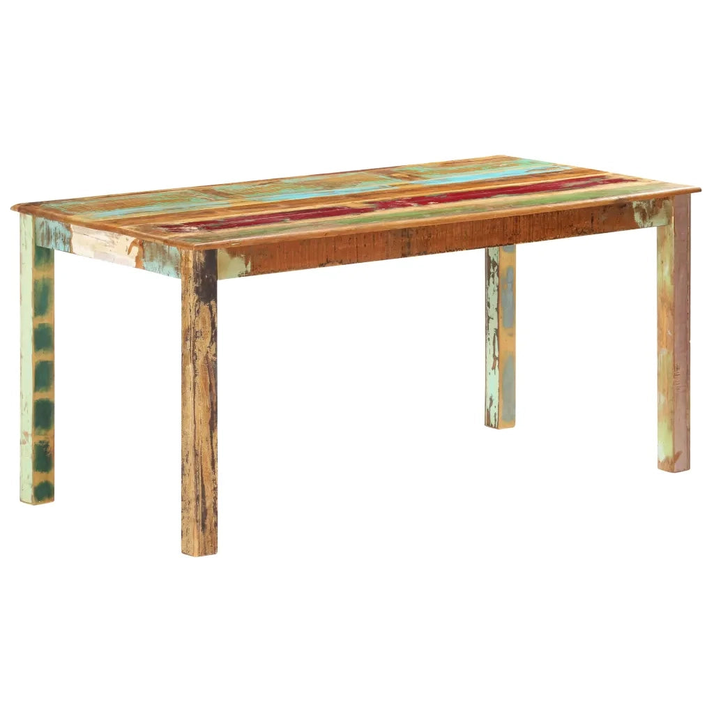 Tavolo da Pranzo in Legno Massello di Recupero 160x80x76 cm 285931