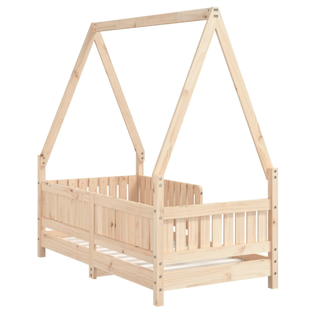 Giroletto per Bambini-Struttura Letto Bambini 70x140 cm in Legno Massello di Pino 270744