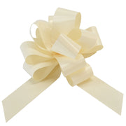 Trade Shop - 50 Coccarde Autotiranti Wedding Matrimonio Nozze Auto Casa Sposi Fiocco Colore - Bianco