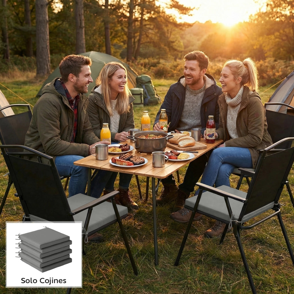 Set di Cuscini per Sedie da Pranzo ¨C zephmum ¨C Grigio Scuro 46x42x7 cm 6 Pezzi