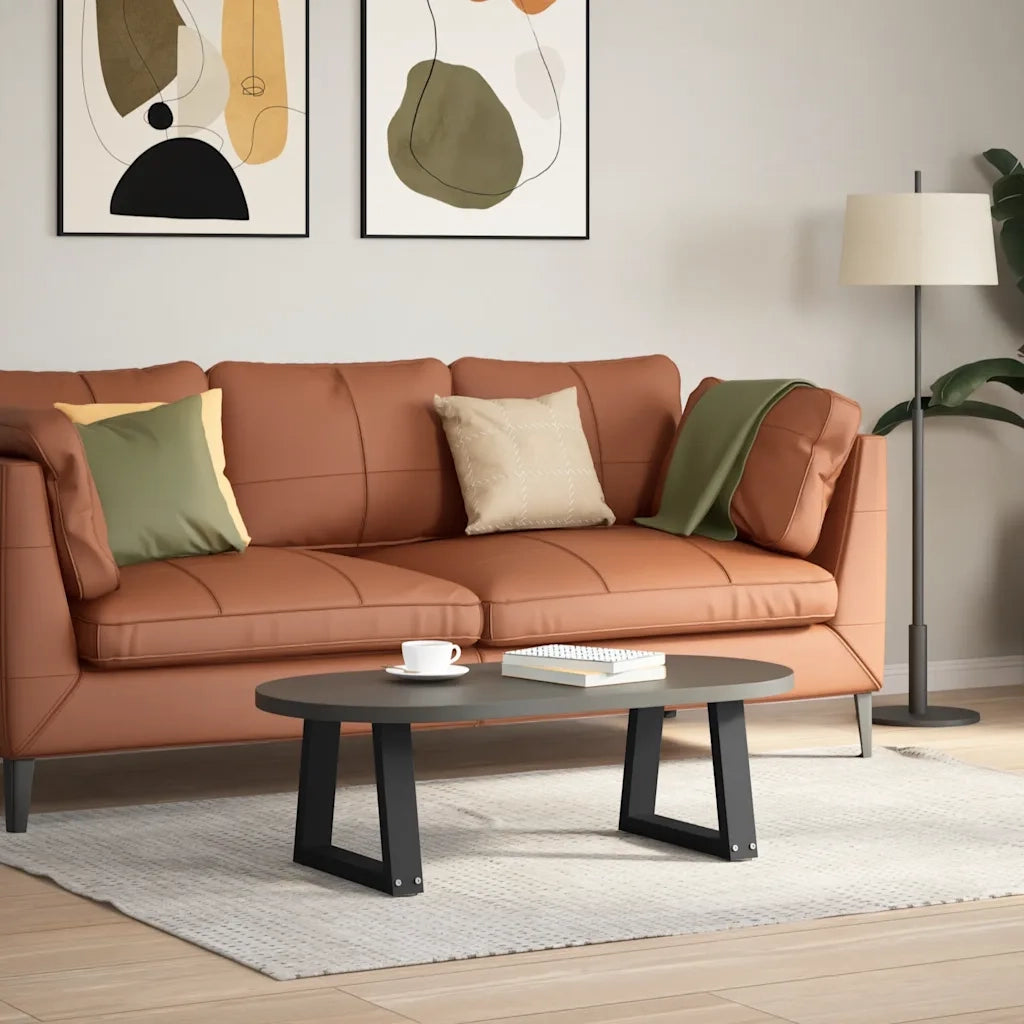 Gambe per Tavolino da Caff¨¨ a Forma di V 2 pz-Set di 2 Gamba per Tavolo Nere 40x(30-31,3) cm Acciaio 497740