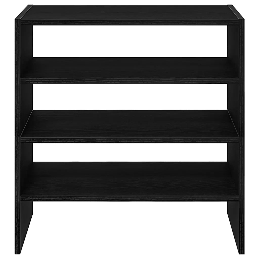 Scarpiere 2 pz Impilabili in Rovere Nero 60x30x30,5 cm 858860