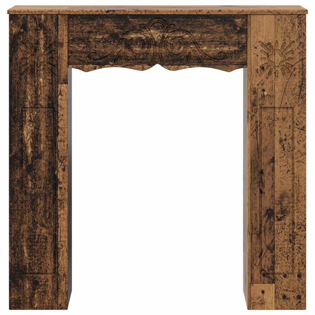 Cornice per camino Legno antico 102 x 20 x 102 cm 8006640