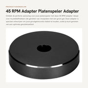 Adattatore 45 giri - Adattatore per giradischi - Duraturo e sicuro - Nero - Foglio di conversione grande foro - Per dischi Big Hole - Adattatore a vite