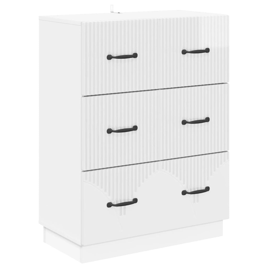 Mobile con Cassetti Bianco Lucido 66 x 34,5 x 87 cm 895299