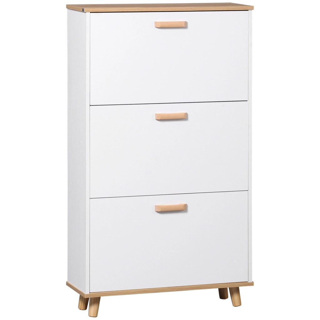 Scarpiera Scandinava 3 Ante ¨C Zephmum ¨C Bianco 70x23.5x122 cm