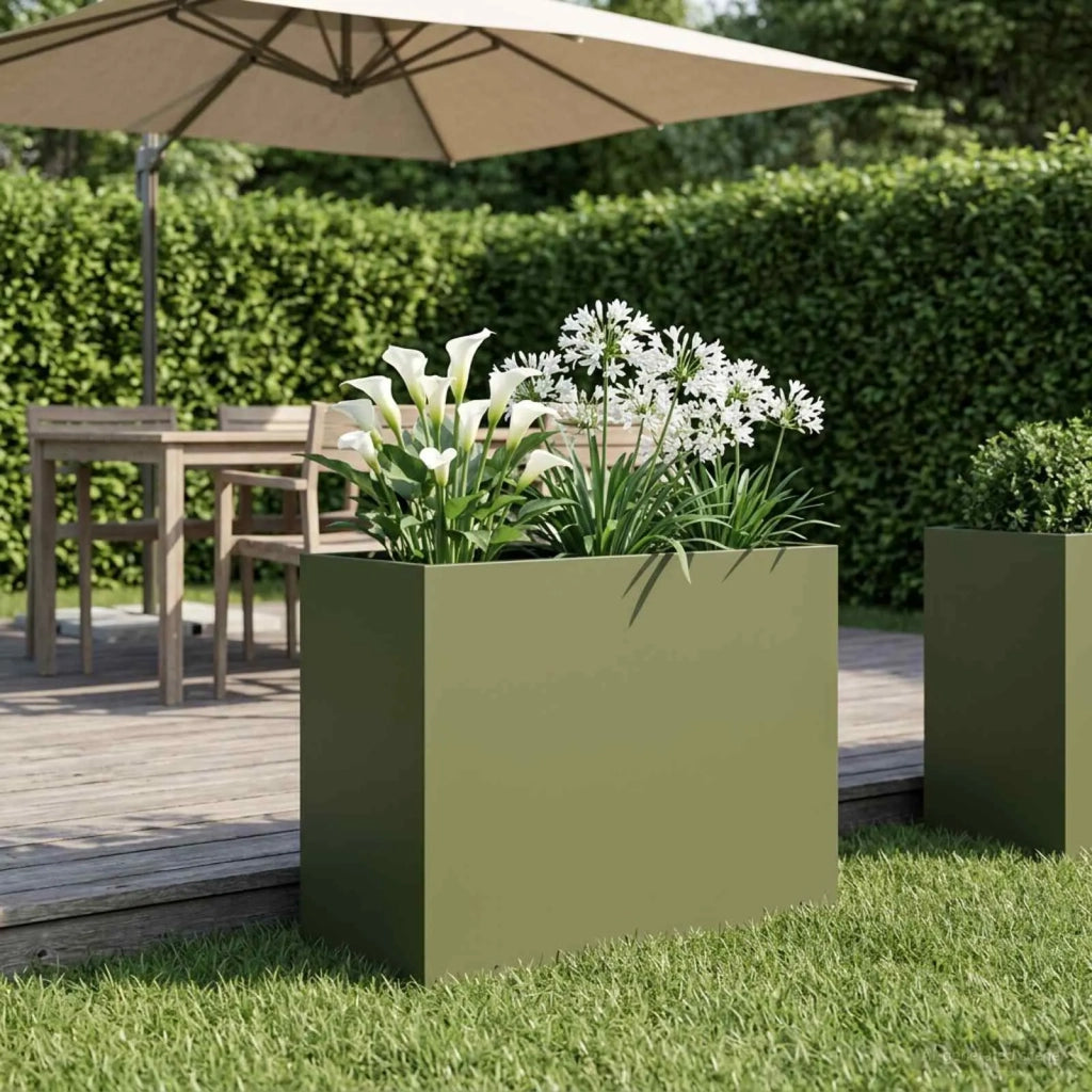 Vaso da giardino Verde Oliva 60 x 30 x 40 cm 8005560