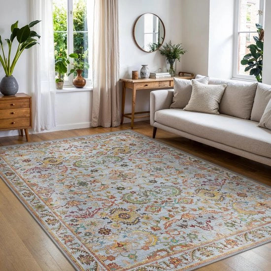 Tapijt Bohemien per la Sala da Pranzo e la Camera da Letto Vintage Lavorabile a Massello Antiscivolo per la Cucina 160X230CM