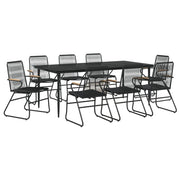 Set da pranzo da giardino in rattan nero PVC da 9 pezzi 02_0014480