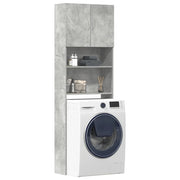 Mobile Lavatrice Grigio Cemento 64x24x190 cm Legno Multistrato 859130
