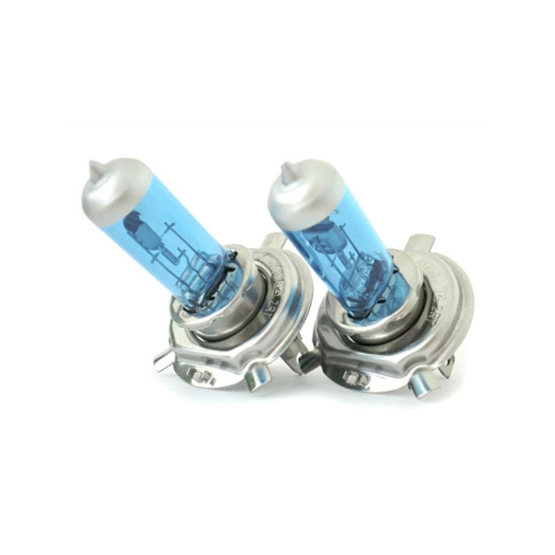 Coppia 2 Lampade H4 P43t 12V 60/55W Effetto Xenon Bianco Fari Anabbaglianti e Abbaglianti