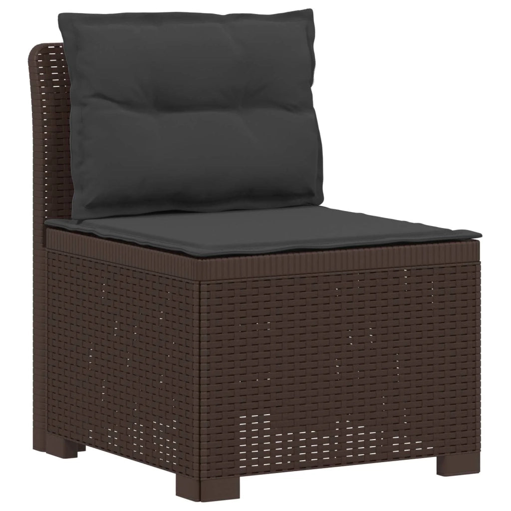 Divano da giardino 3 posti con cuscini in look rattan PP 8011981