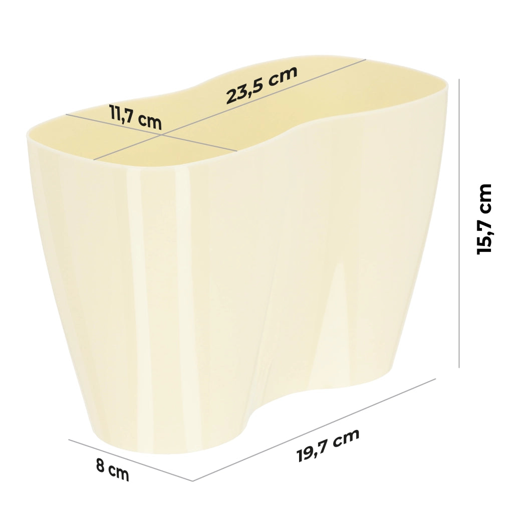 Vaso da fiori KADAX, Vaso da fiori, Vaso da fiori in plastica, Orchidea, 23 cm, Crema