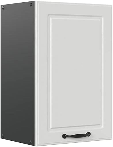 Pensile da cucina R-Line, Bianco casa di campagna, 40 cm, per la libera combinazione all'interno di sistemi cucina modulari