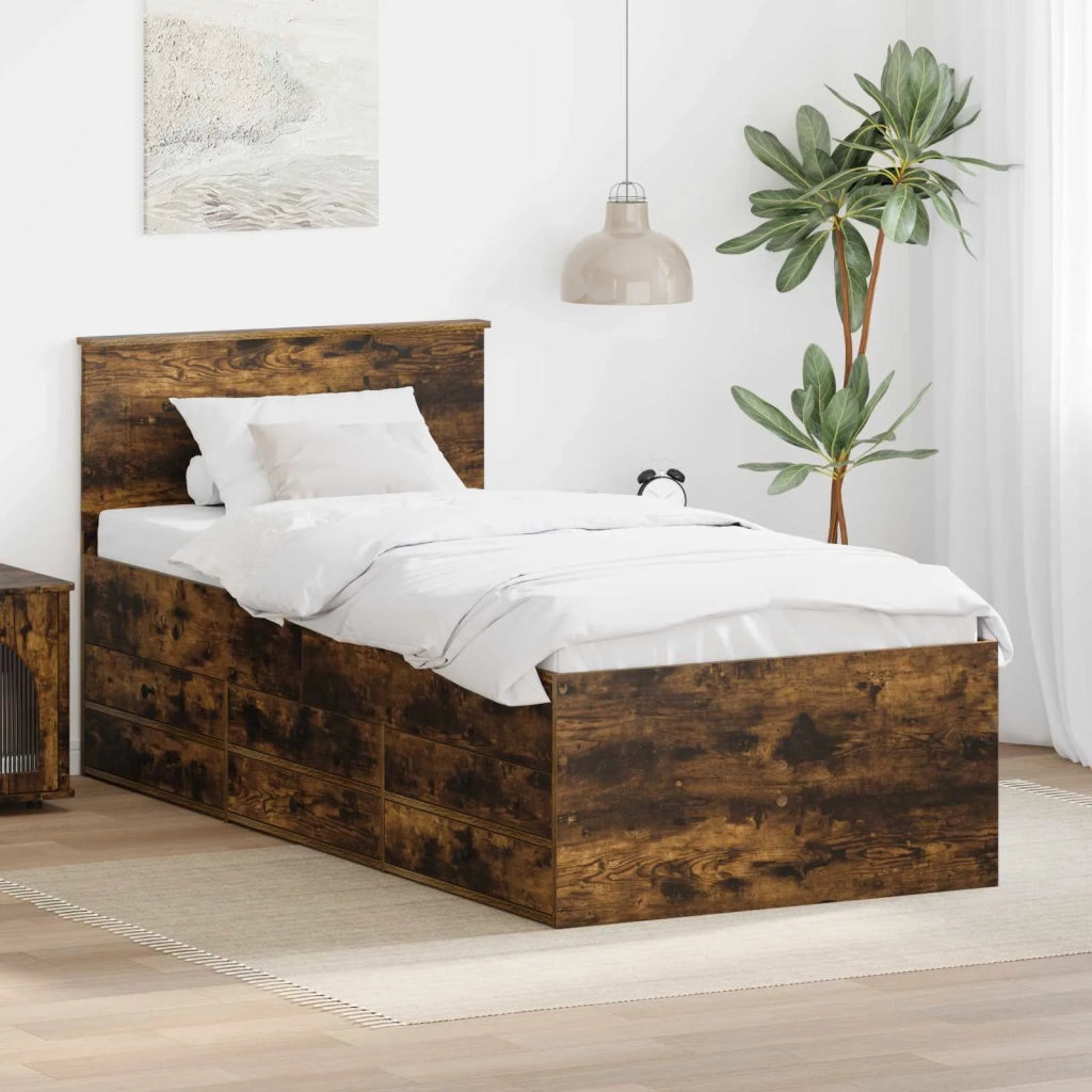 Daybed Rovere Affumicato e Nero 75 x 190 cm Legno multistrato