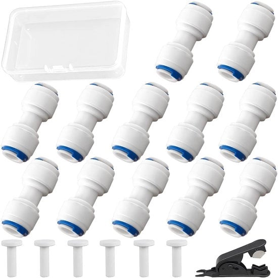 Connettori acqua 1/4" 12 pezzi - Connettore rapido