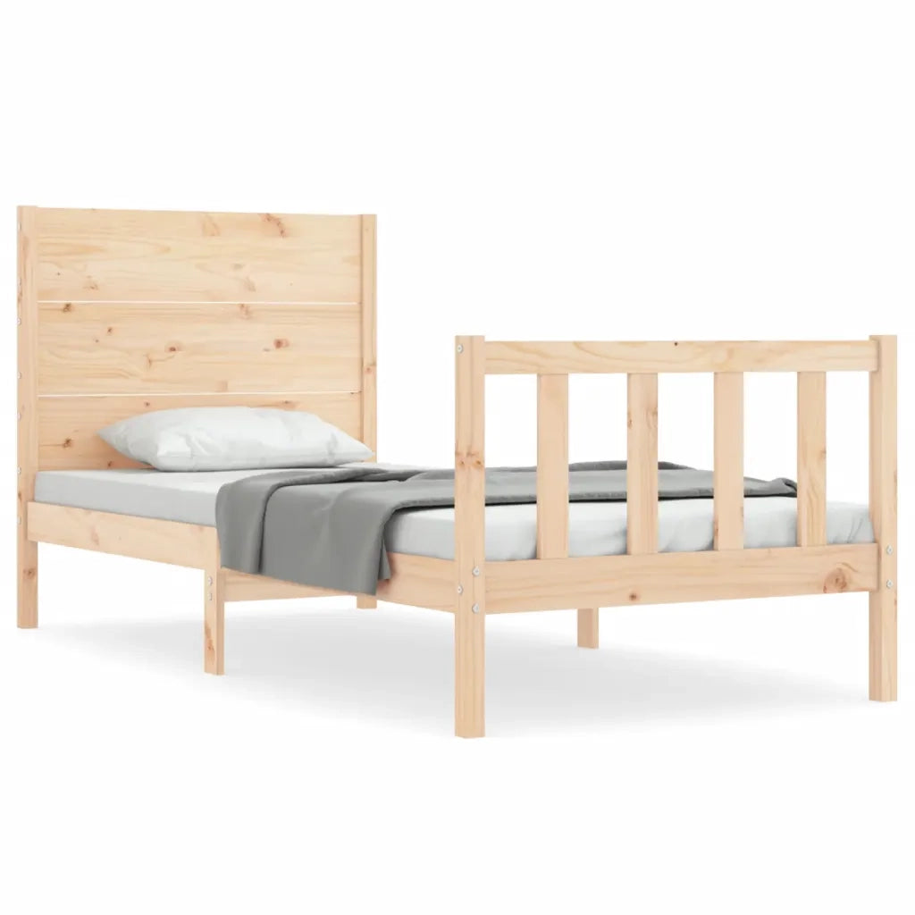 Giroletto senza Materasso-Struttura Letto 90x200 cm in Legno Massello di Pino 183622