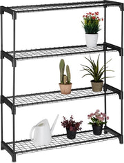Pianta a 4 livelli - per interni - in metallo - 106 x 91 x 28 cm - nero