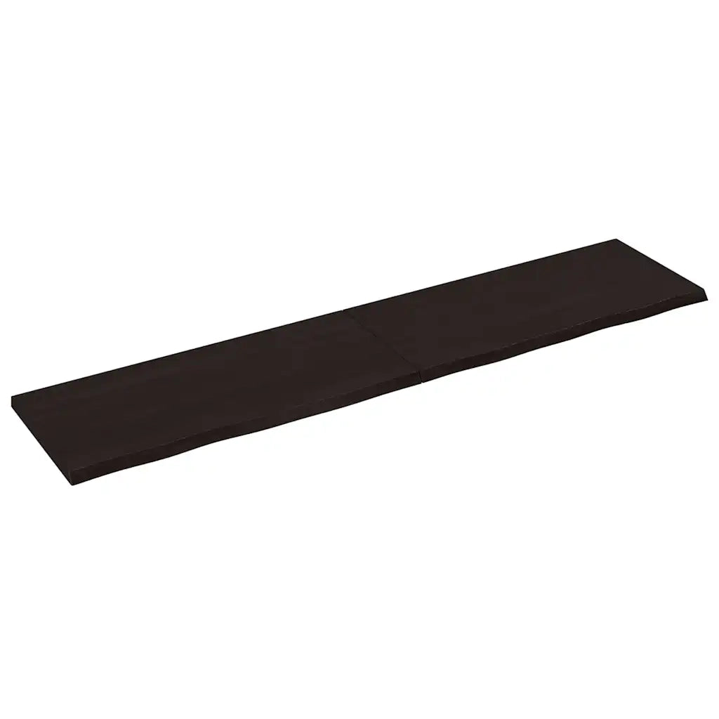 Piano Bagno Marrone Scuro 220x50x(2-4)cm Legno Trattato 3156277