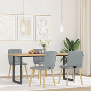 Sedie da Pranzo 4 pz | Sedie da cucina Grigio Chiaro in Tessuto
