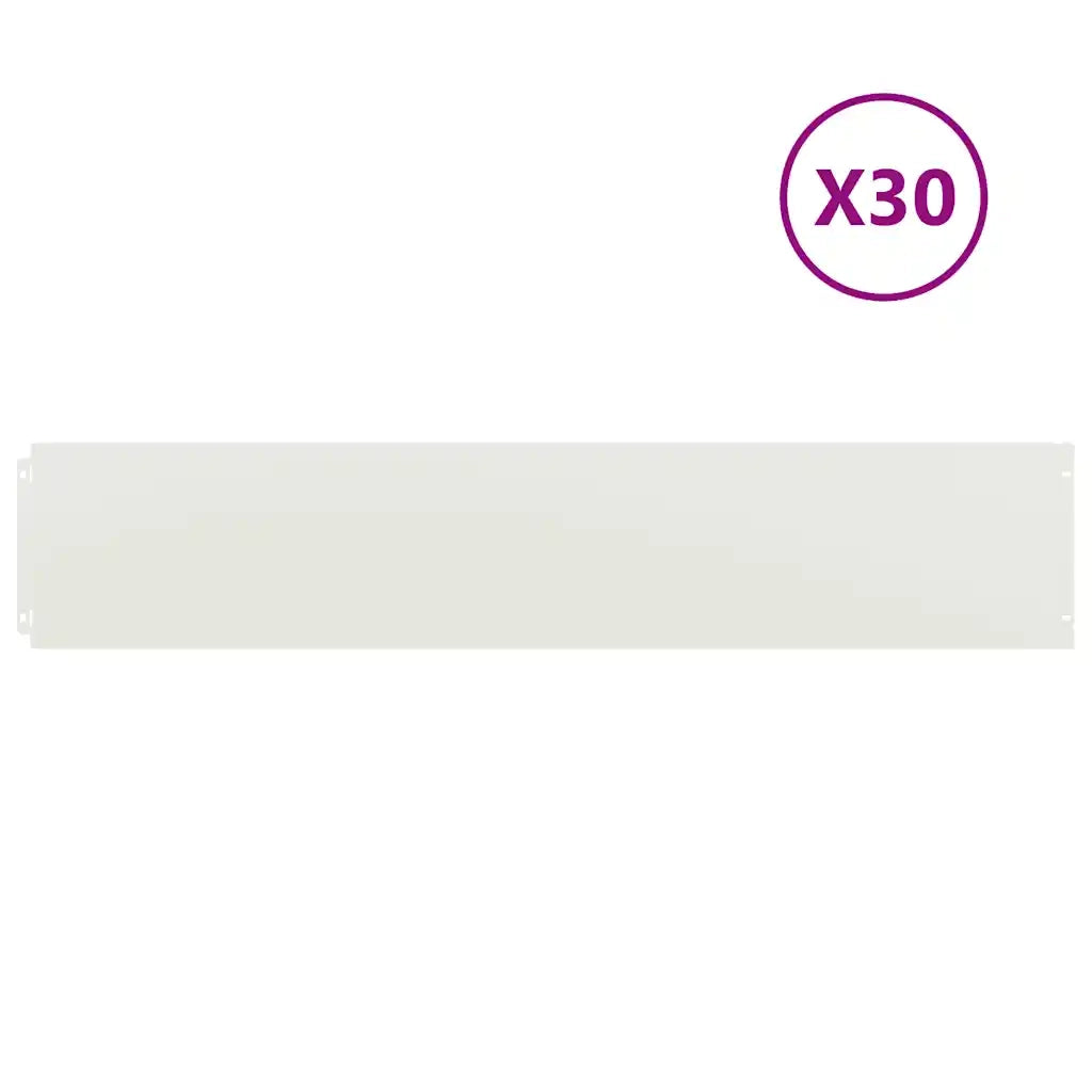 Bordure per Prato 30 pz Bianchi Acciaio Laminato a Freddo