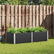 Letto Rialzato da Giardino 200x100x54 cm in WPC Grigio 318097