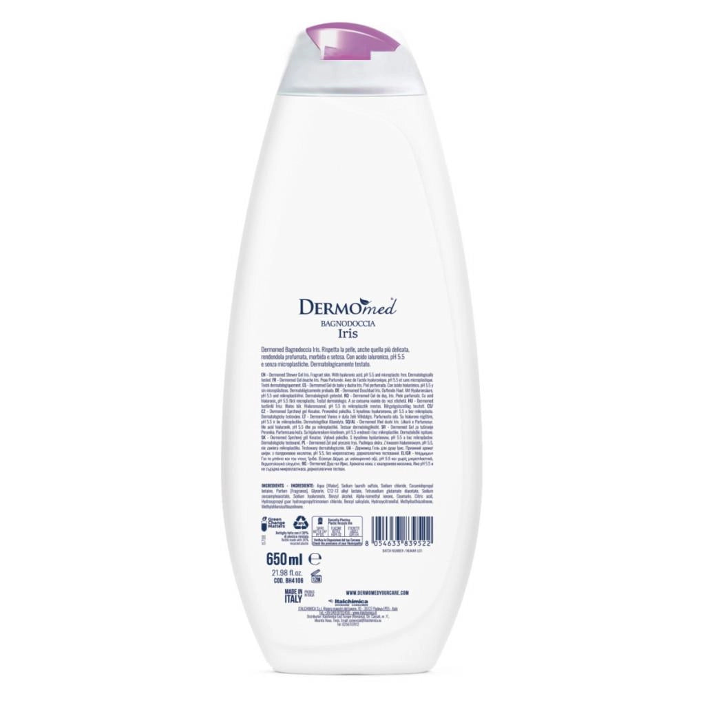 SET 12 CONFEZIONI DERMOMED BAGNODOCCIA FRAGRANZA IRIS 650ML