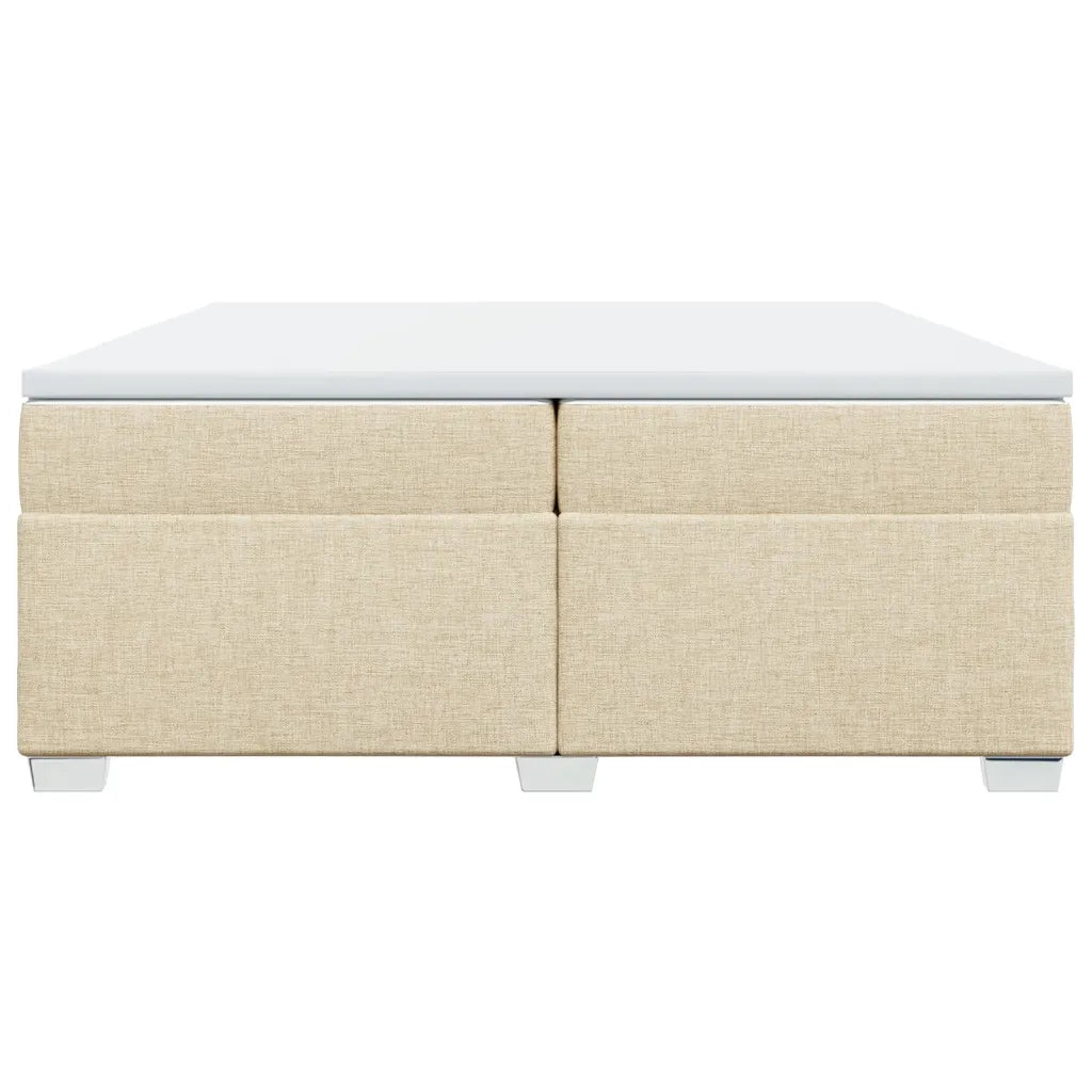 Giroletto a Molle con Materasso Crema 200x200 cm in Tessuto 3285163