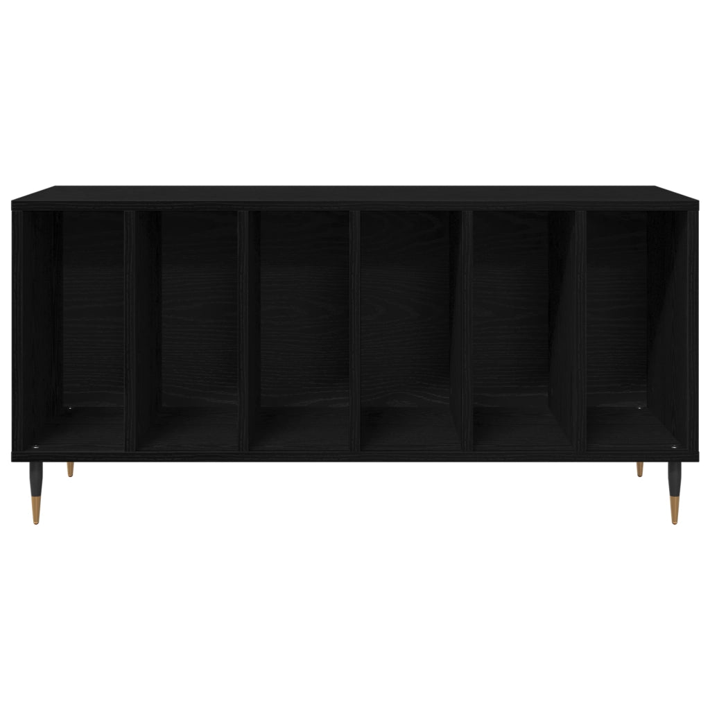 Armadio per dischi  Nero Rovere 100x38x48 cm Legno ingegnerizzato