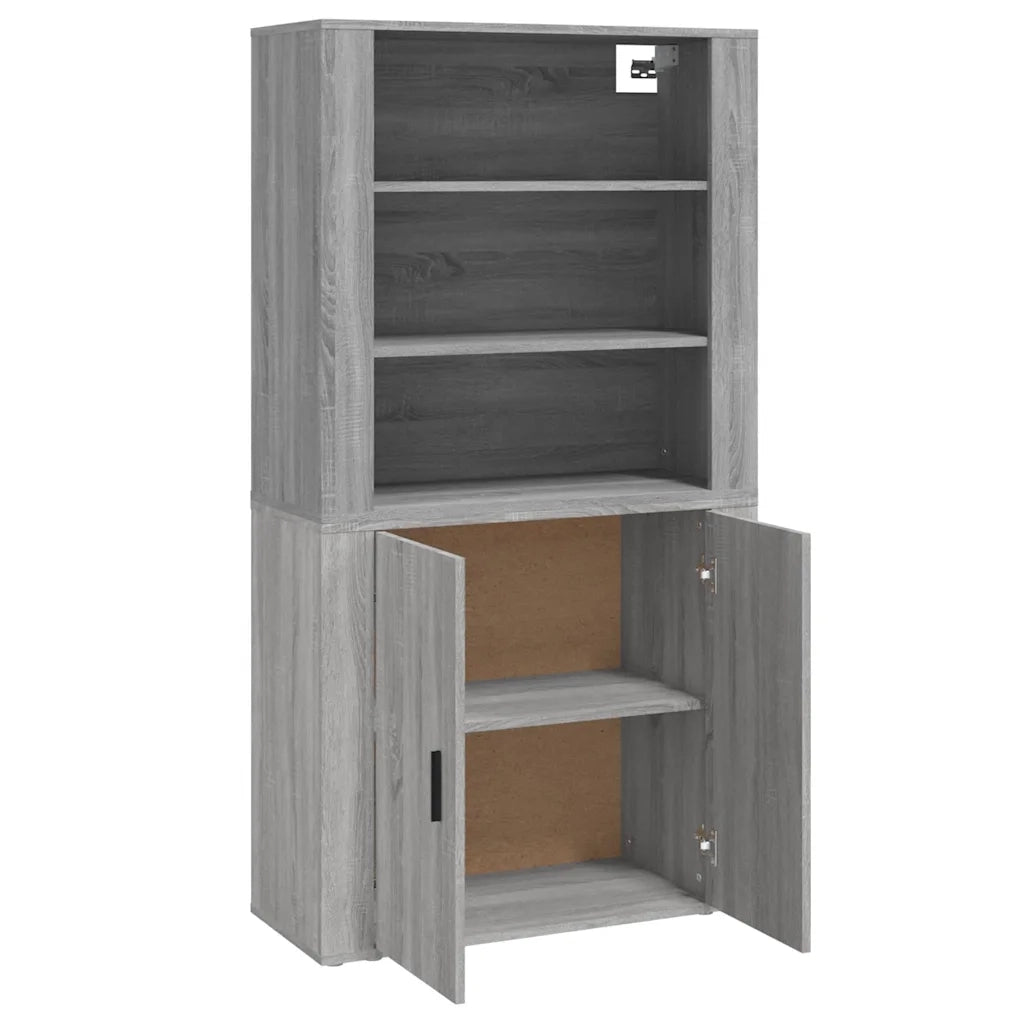 Credenza | Madia | Buffet da pranzo | Armadio da pranzo Grigio Sonoma in Legno Multistrato
