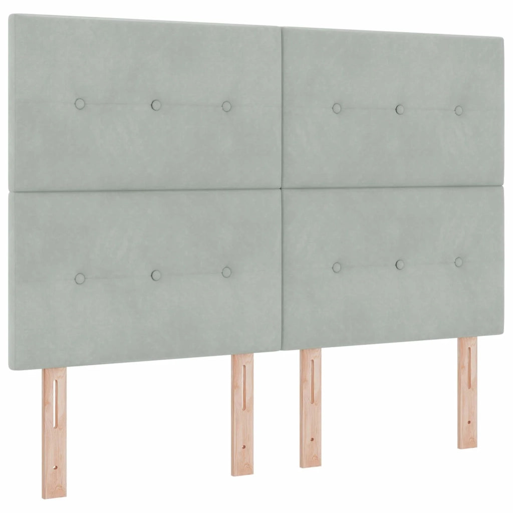 Letto box spring con materasso Grigio Chiaro 140 x 200 cm 3453656