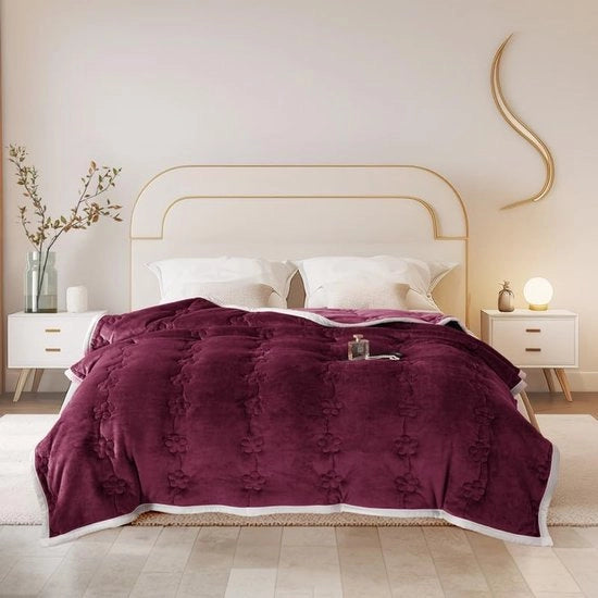 Felpa soffice per divano letto - respirante e lavabile - 1 pezzo - rosso - 3 strati di cotone - 180 x 200 cm