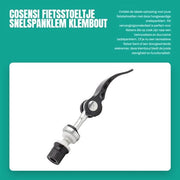 Sella per bicicletta Professionale clip - Zadelpenklem - Lega di alluminio - Chiusura rapida - Nero - Dimensioni 5 mm x 60 mm - Zadelklem
