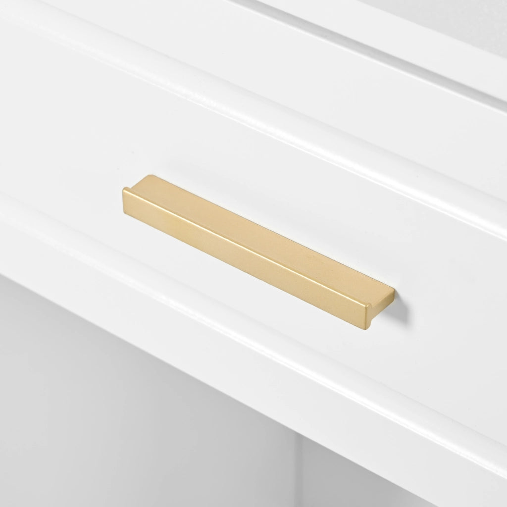 Tavolo da Trucco con Specchio e LED ¨C MINIMAL ¨C 9 Cassetti, Bianco, 120x40x135 cm