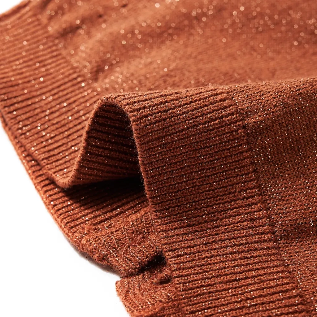 Cardigan da Bambina Lavorato a Mano Cognac 116 CFW8043161