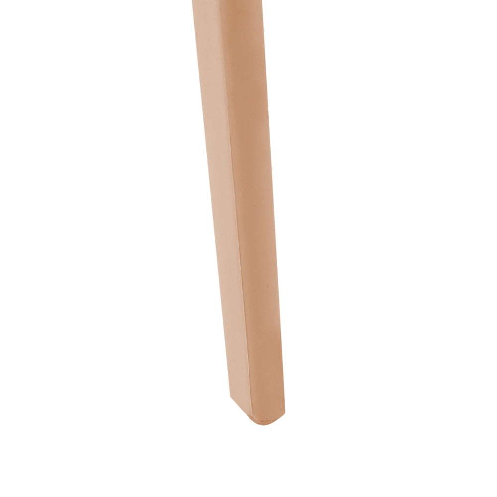 Set di 4 sedie da giardino in plastica sintetica, sedute da esterno impilabili color beige sabbia