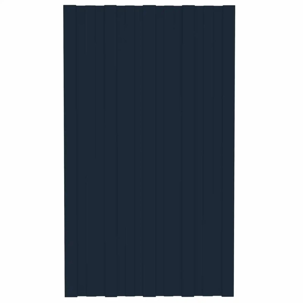 Pannello per tetto 12 pz Antracite 80 x 45 cm Acciaio zincato CFW6157976