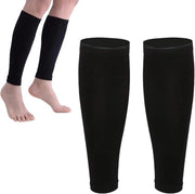 Compressi con alta elasticità per supporto e sollievo alla gamba - Protezioni ginocchia sportive - Nero - 25 x 10 cm.