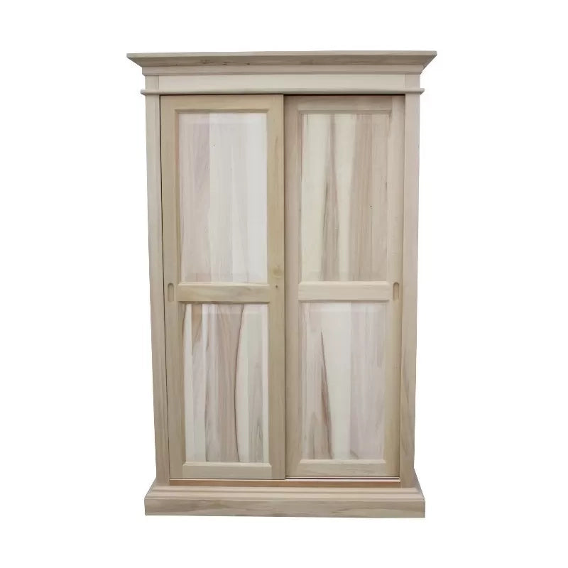 armadio classico 2 porte scorrevoli legno grezzo 128x50x200 (483) - Mobili 2G