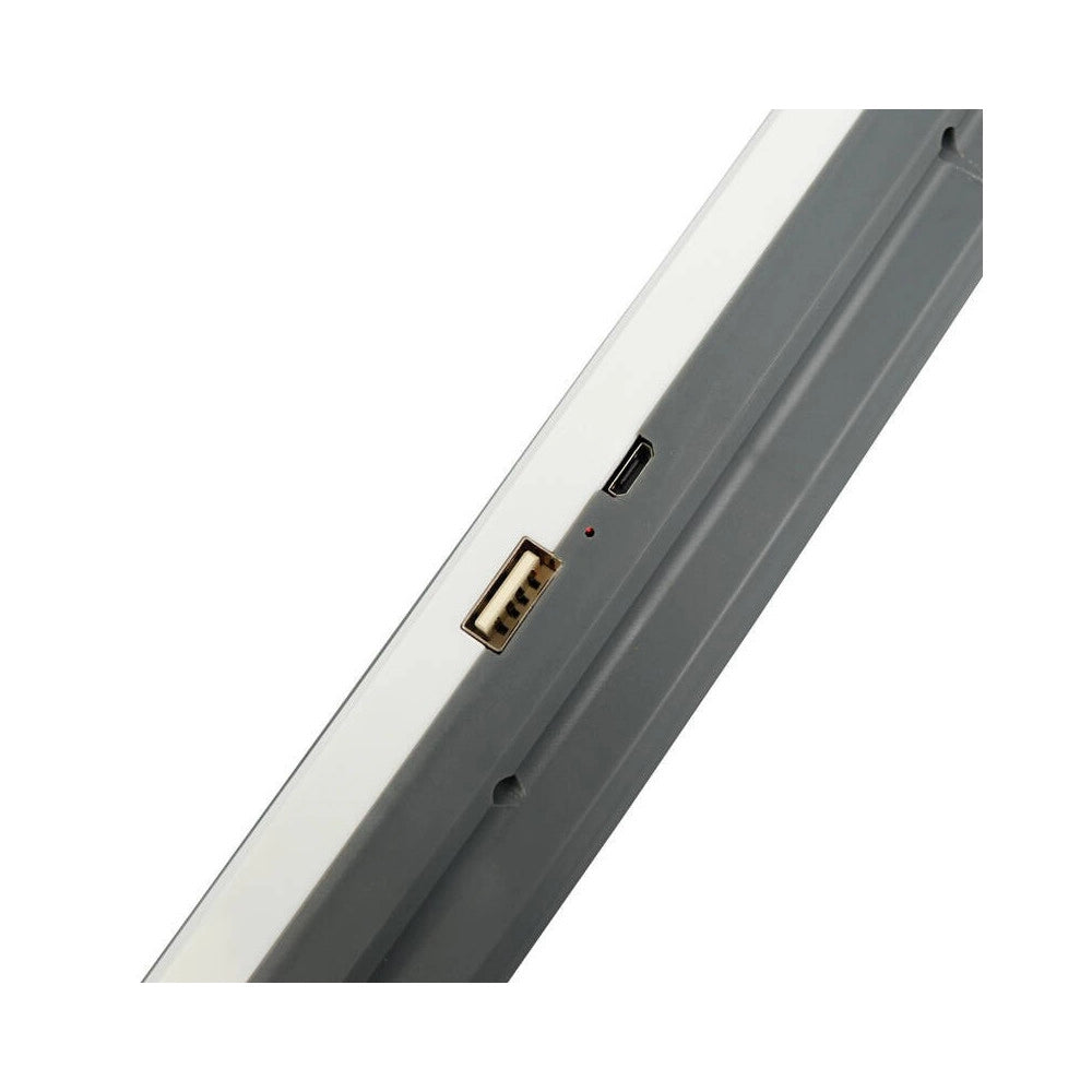Trade Shop - Torcia Lampada Di Emergenza Con Pannello Solare 45led Luce Bianca Ricaricabile -