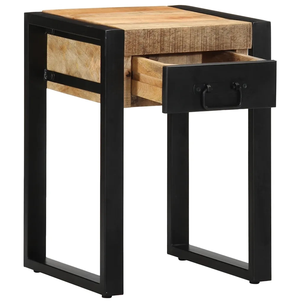 Tavolino | Tavolo laterale 35x35x50 cm in Legno Grezzo Massello di Mango