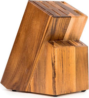 Blocco per coltelli in legno di acacia - Ospitaione per coltelli da cucina - Supporto per coltelli in legno con tasche