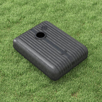 Base per Ombrellone Rettangolare 80x60x19 cm Riempibile con Acqua e Sabbia 70-90 kg in HDPE Nero