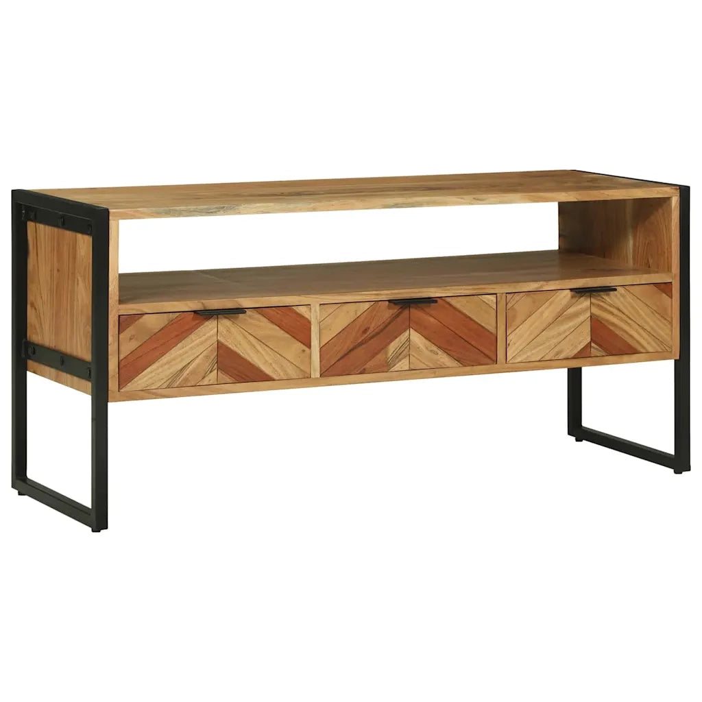 Mobile TV-Credenza per TV-Console TV Marrone 100 x 35 x 50 cm Legno massello di acacia