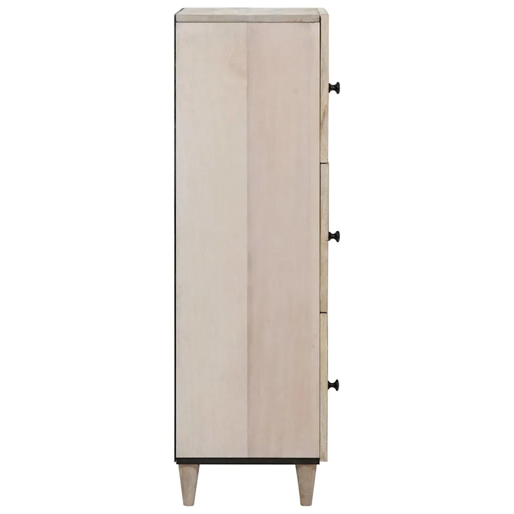 vidaXL Credenza Bianco 40 x 33 x 110 cm legno massello di mango