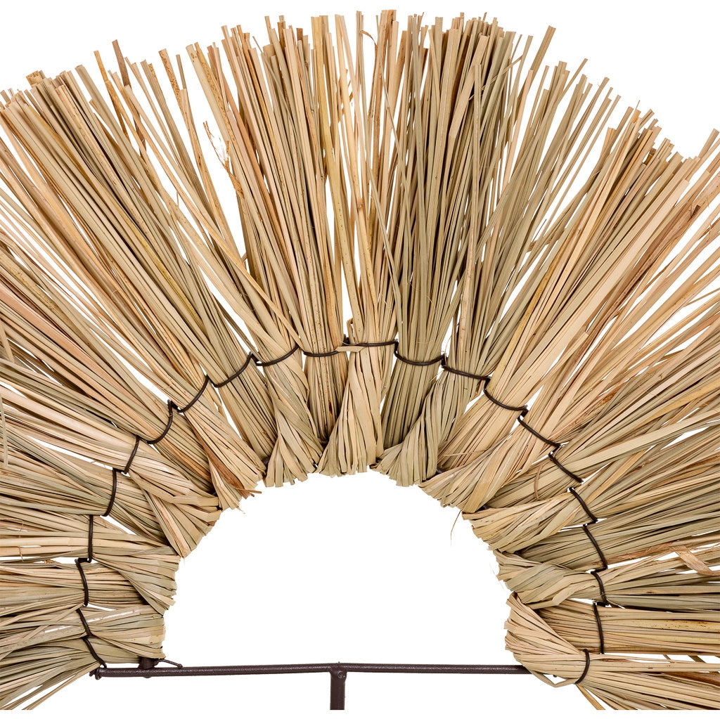 Figura decorativa in fibra naturale marrone 40x02x34,5h