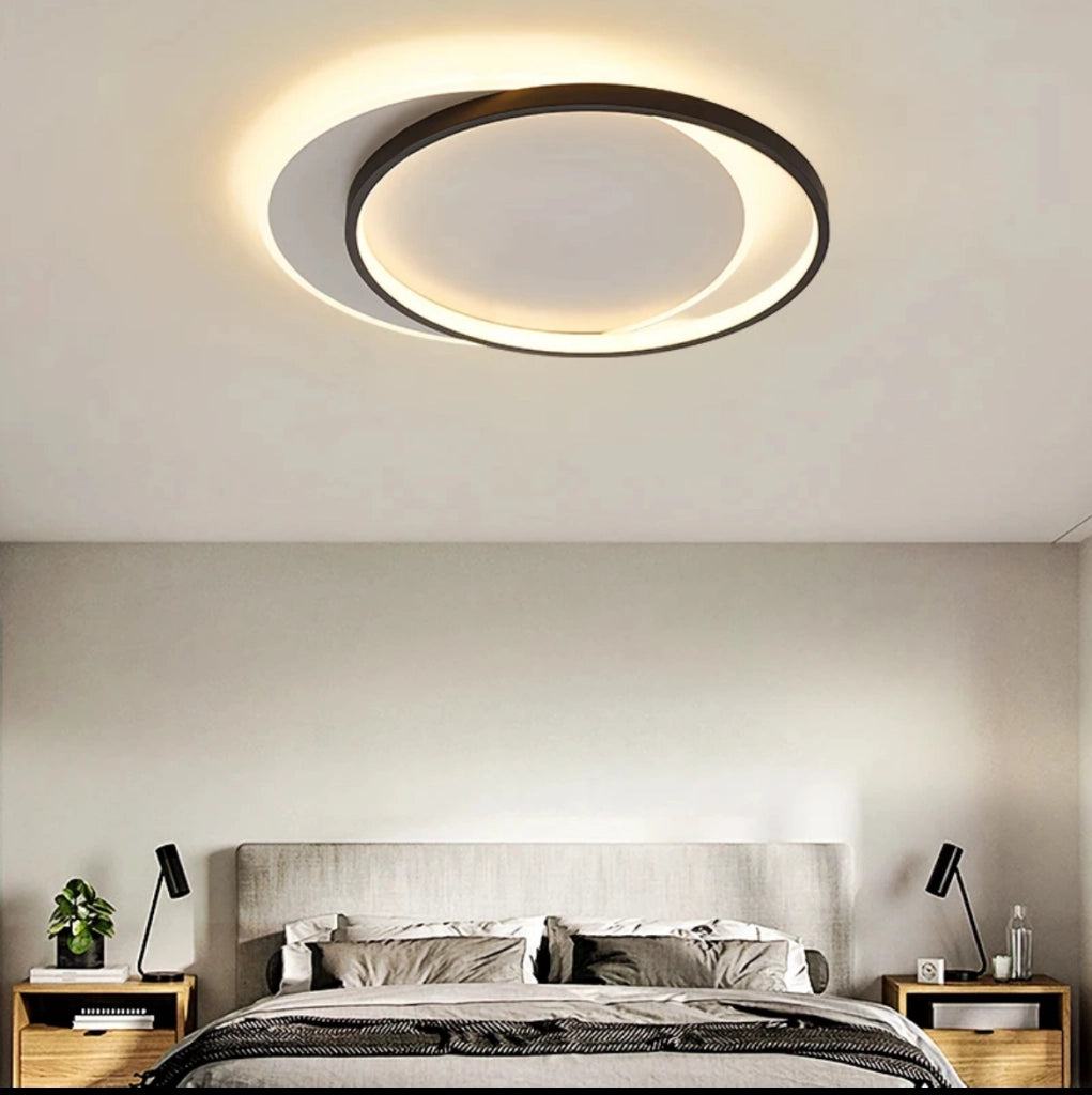 Plafoniera da soffitto design moderno rotonda da 36 watt tre colorazione di luce